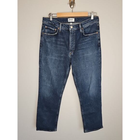 Agolde Women's Blue Wilder Ankle Straight Leg Jeans Size 30 - Picture 1 of 6